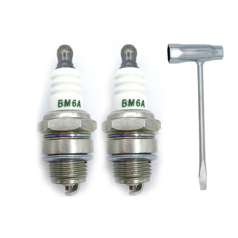 BM6A Spark Plug Glow Plug Small Engine For 2 Stroke Gasoline Chainsaw Lawn Mower  Brush Cutter Strimmer，Replaces M7/L7T/CJ8/1560