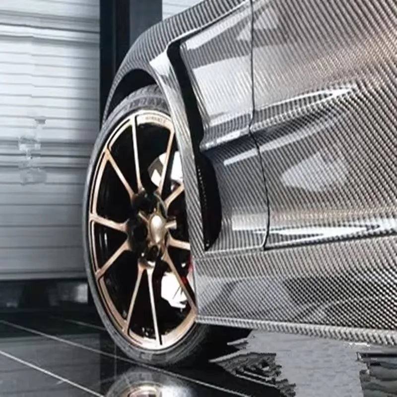 Super Glossy Black Gold Carbon Fibre Vinyl Sticker Wrap Film  Car Sticker Weatherproof Automotive Use