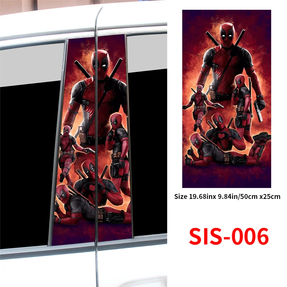 Anime Hero Car Stickers Auto B-pillar Car Center Column Decoration Cover Scratches Waterproof Sunscreen Vinyl Decals Accessories