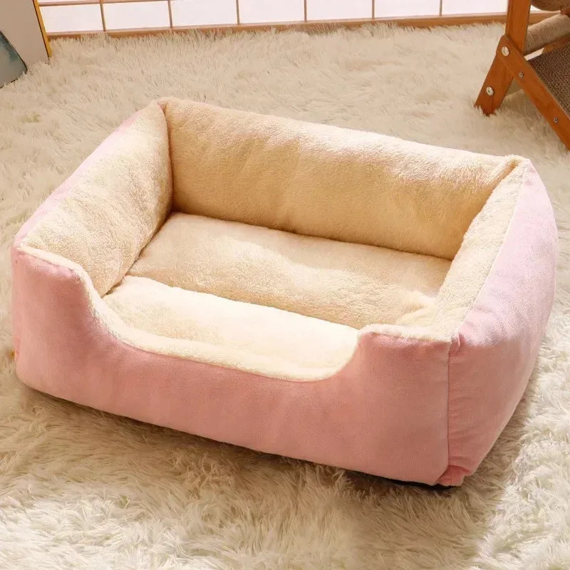 Washable Cat & Dog Bed Cushion — Breathable Winter Pet Basket