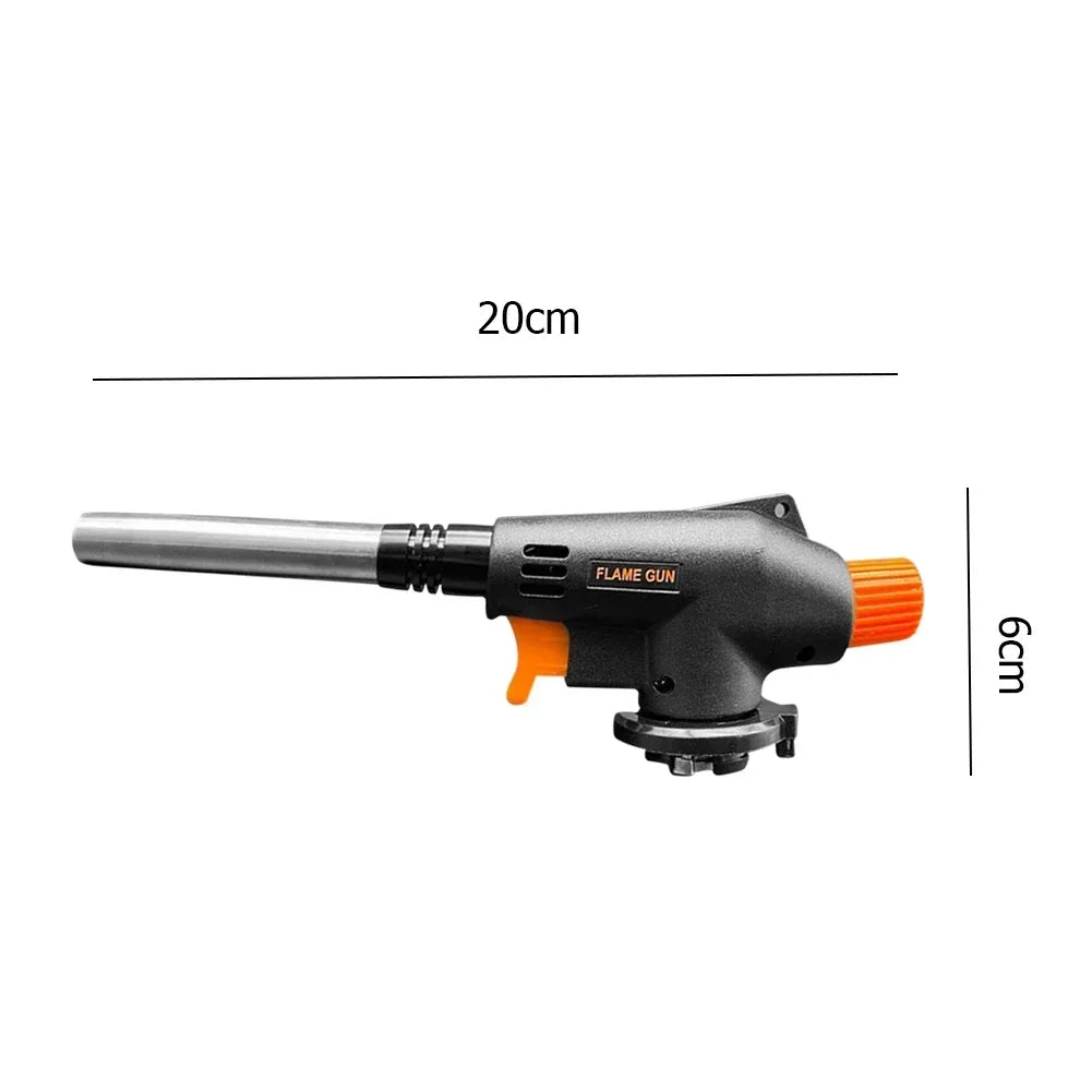 Outdoor Welding Gas Burner Flame Torch Ignition BBQ Cooking Camping Flamethrower Portable Gas Torch for Cooking And Camping