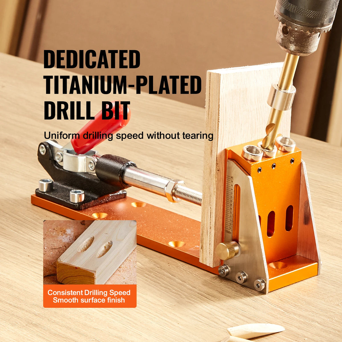 30 Pc Pocket Hole Jig Kit with Step Drill, Wrench & Stop Rings