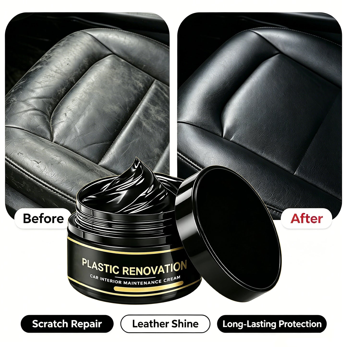 Car Plastic and Leather Scratch Repair Wax Plastic Leather Seats Windows and Professional Bumper Restoration and Maintenance