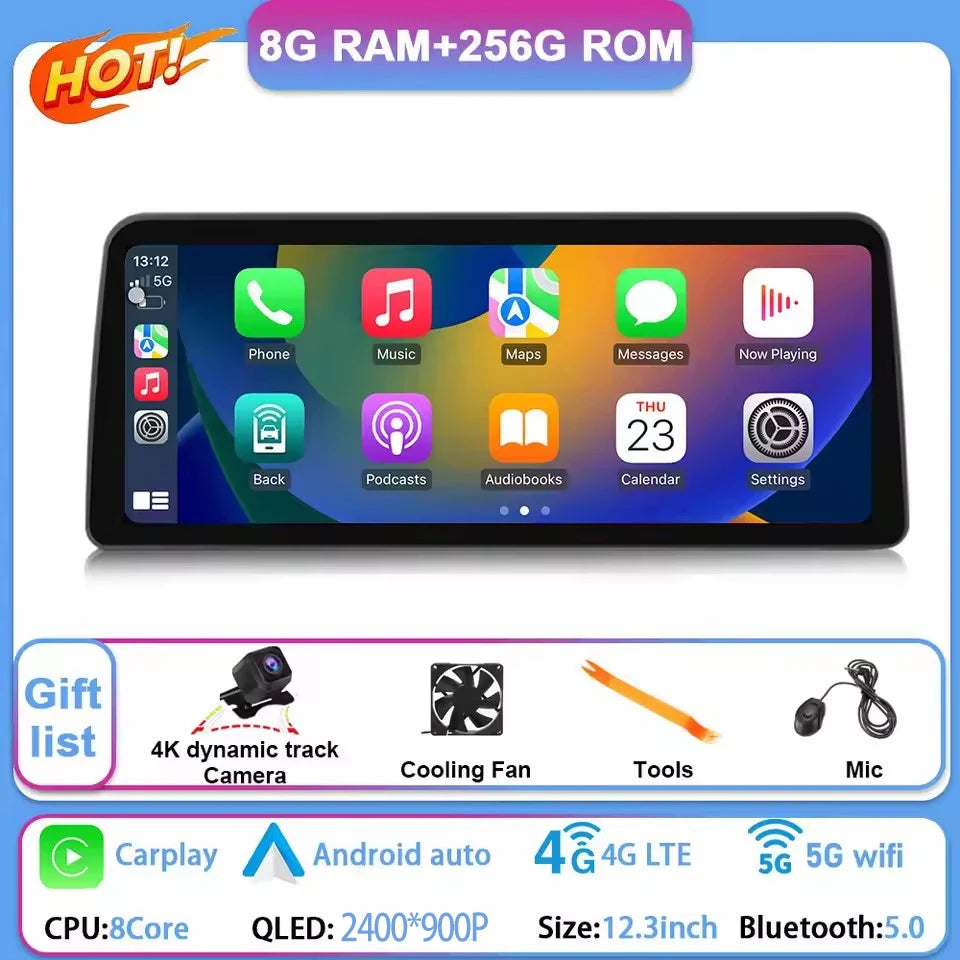12.3" Car Stereo with Apple CarPlay & Android Auto, Compatible with Hyundai i30 (2017-2020)