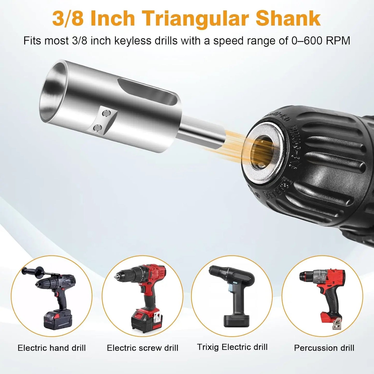 Portable Tie Wire Twister Tool Iron Wire Knotter with Drill Chuck for Electrical and Construction Wiring Twisting