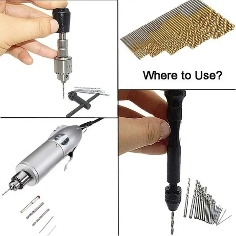 100 Pc Titanium Coated HSS Drill Bit Set