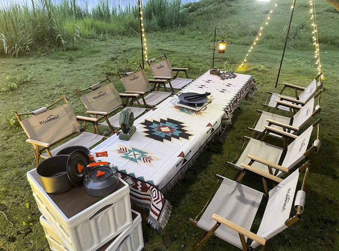 Aztec Boho Throw Blanket with Fringe - Oversized Geometric Woven Throw - photo 4