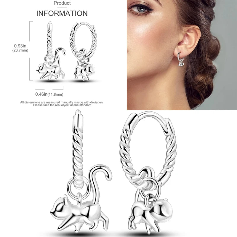 Sparkling Gold Woman Hoop Earrings 925 Sterling Silver Butterfly Colored Zirconium Earrings for Women Jewelry Anniversary Gift