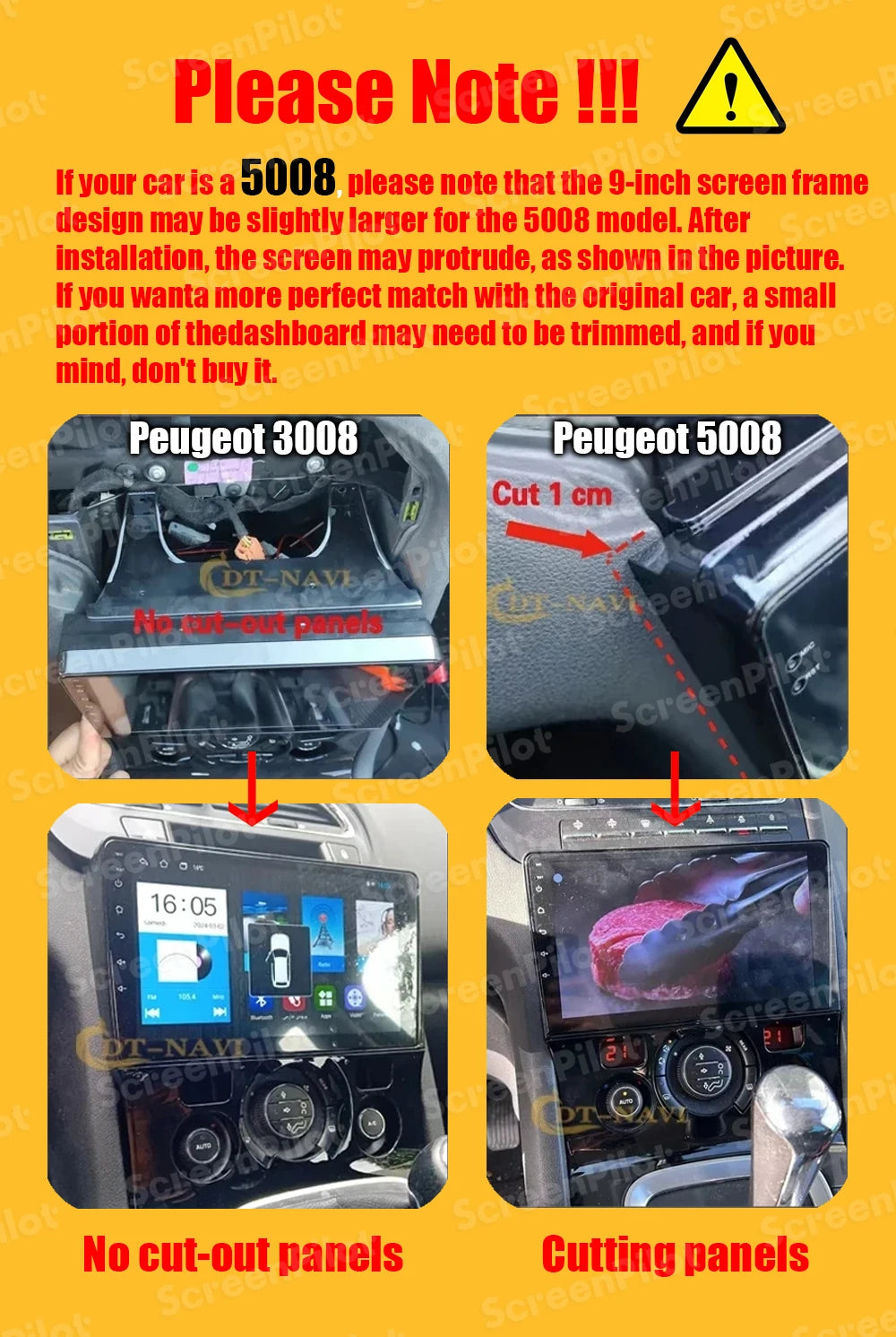 For Peugeot 3008 5008 AT MT 2009 2012-2016 Android 16 Car Radio Multimedia Video Player 2 Din Carplay Bluetooth 8 Core Wifi 4G