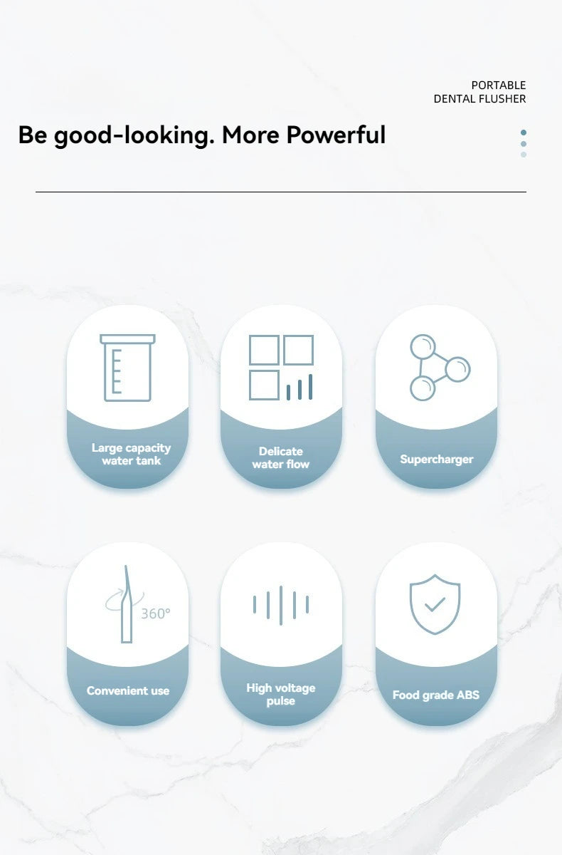 High Pressure Oral Irrigator Portable Teeth Clean Water Dental Floss Manual High Pressure Water Toothpick