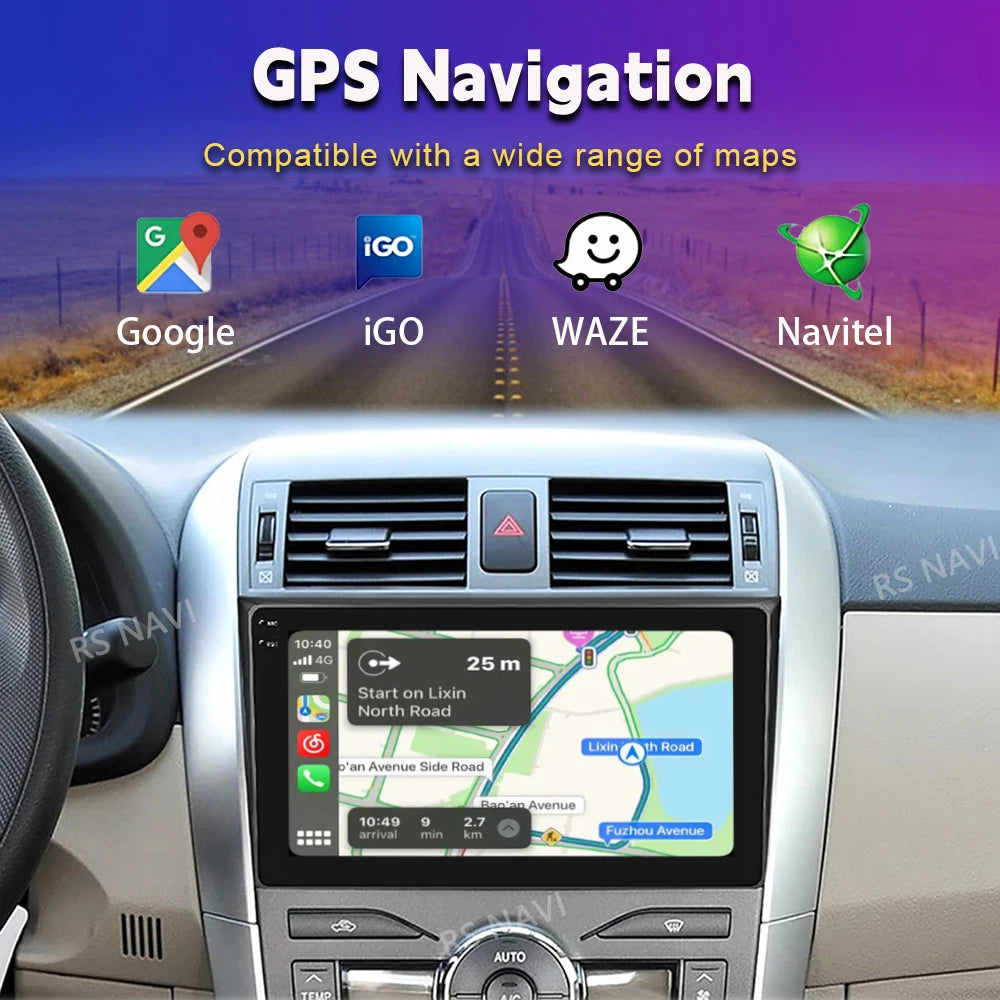 Android 16 Car radio Navigation Multimedia Player For Toyota Corolla 2006 2007 2008 2009 2010 2011 2012 2013 Carplay Auto Stereo