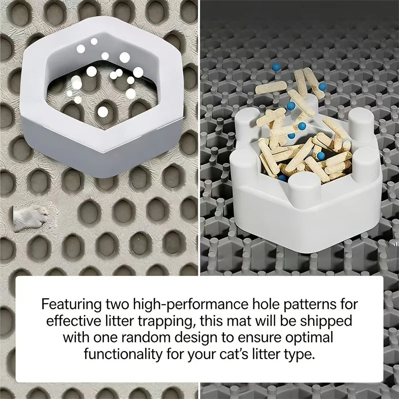 Honeycomb Cat Litter Mat - EVA Pad, Traps Scatter & Urine – photo 6
