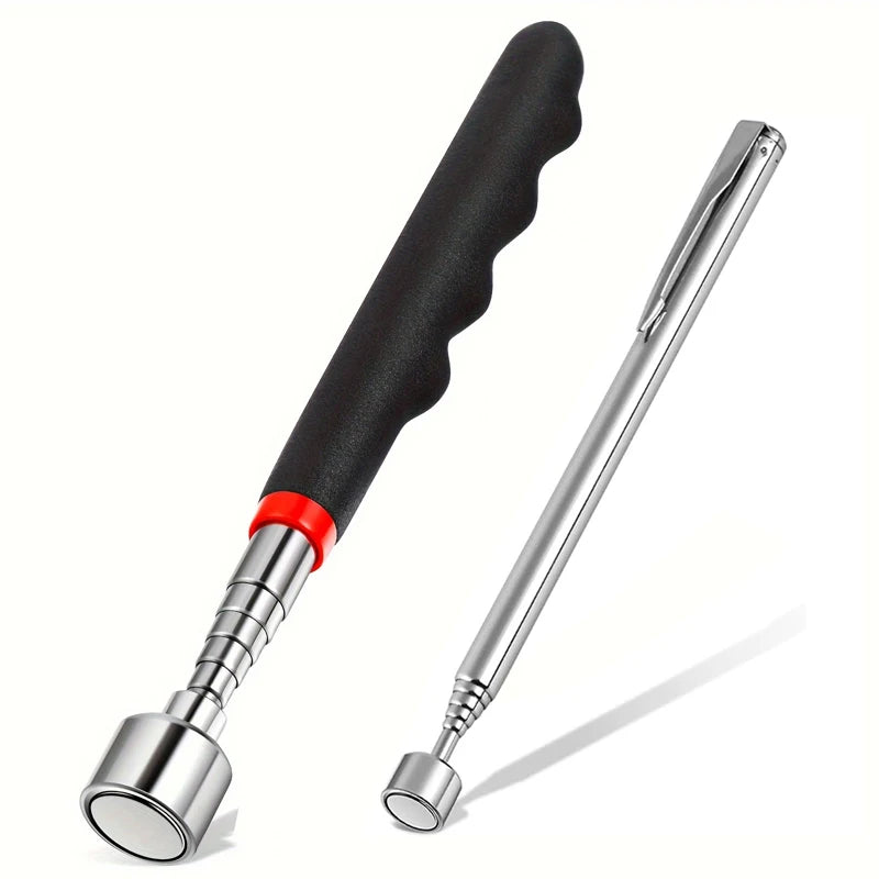 Telescopic magnet picking tool for hard to reach areas