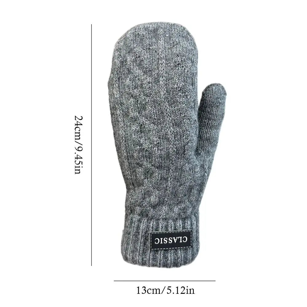 Unisex Fleece Lined Knit Gloves - Windproof Winter Driving Gloves - photo 4
