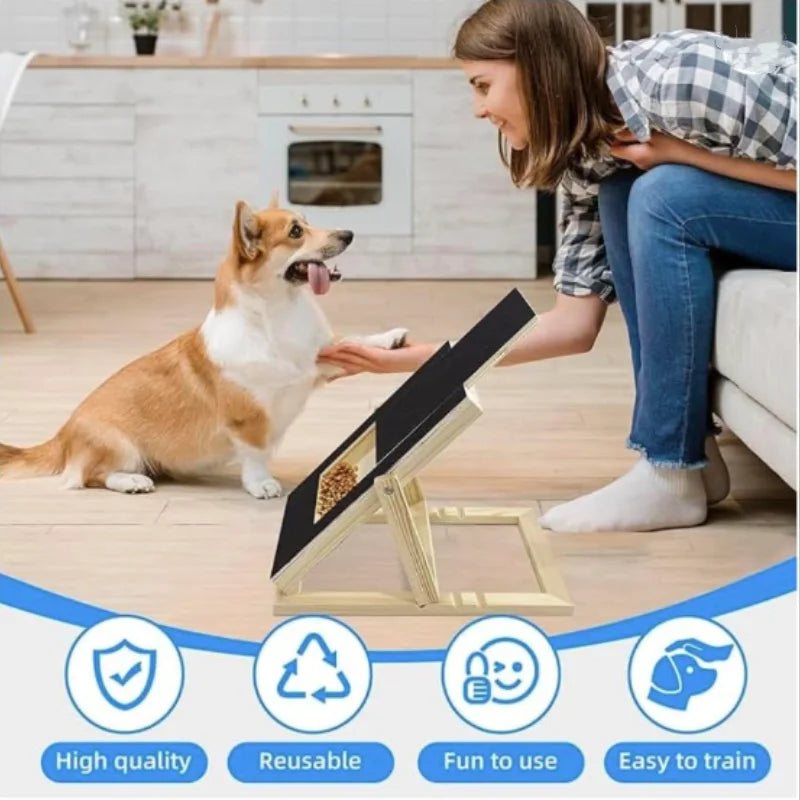 Wooden Dog Nail Scratch Board with Treat Box