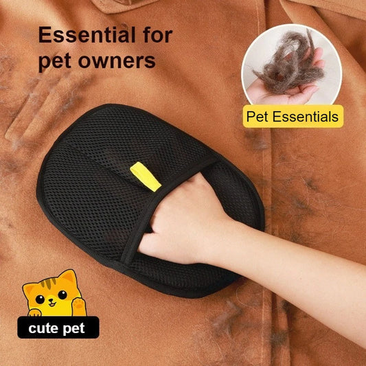 1pc Pet Hair Removal Tool Reusable Static Removal Gloves Double-Sided Grooming Gloves for Pets, Removes Pet Fur Hair for Carpets