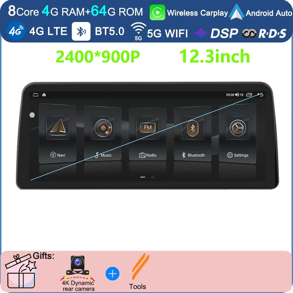 Android 15 Car QLED Screen For GMC Yukon Chevrolet Tahoe Suburban 2007-2013 GPS Navigation Multimedia Player Stereo Head Unit