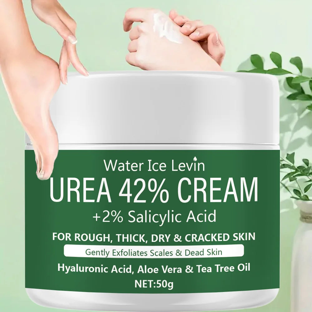 Water Ice Levin 42% Urea Cream + 2% Salicylic Acid – Deep Moisturizing Foot & Hand Cream | Nourishing & Softening 50g