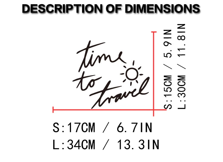 Time To Travel Bumper Door Side Body Car Sticker Car Camper Motorhome Caravan Explore Adventure Decal Vinyl waterproof sticker