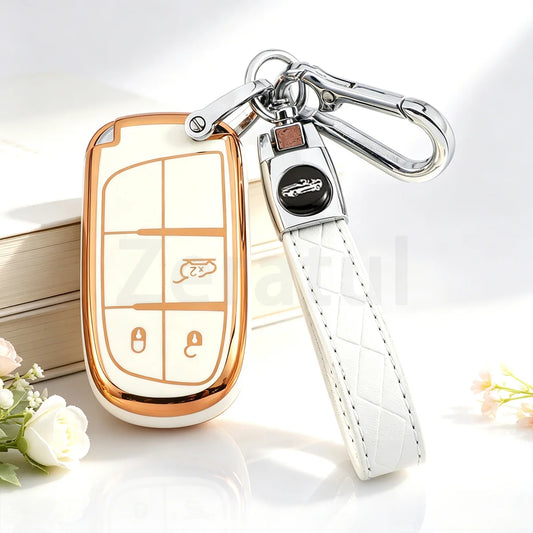 TPU Key Fob Shell Cover — Dodge RAM 1500/Journey/Charger/Dart/Challenger/Durango, Jeep & Fiat