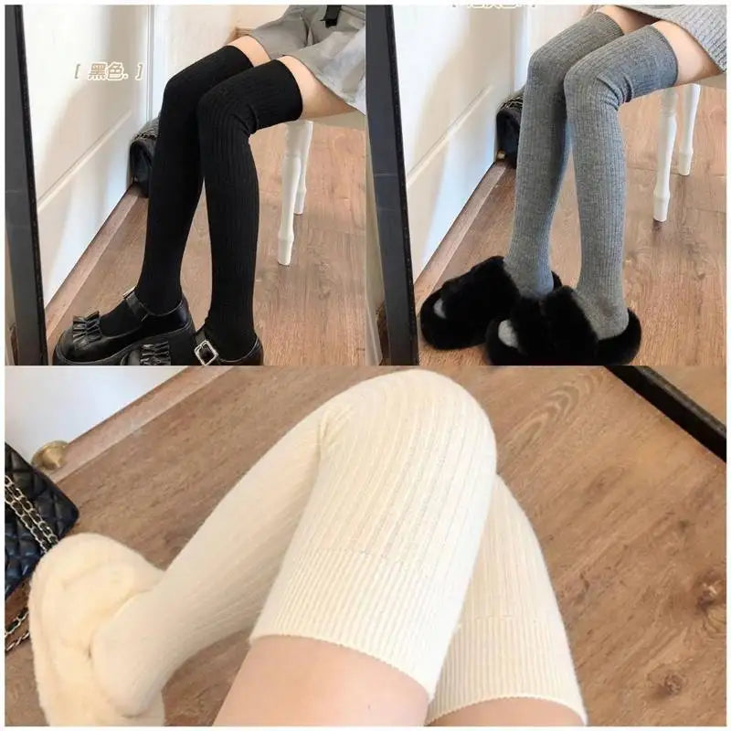 Women's Knit Knee High Socks, Soft Fuzzy
