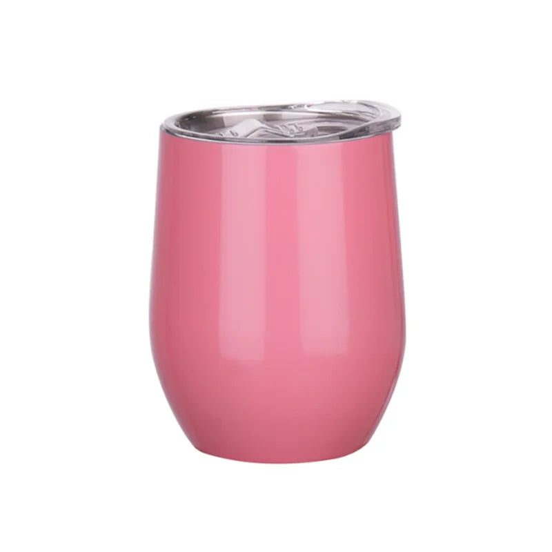 Personalized Your Text & Logo Wine Tumblers Stainless Steel Vacuum Insulated Travel Mug with Lid, Custom Birthday Gift