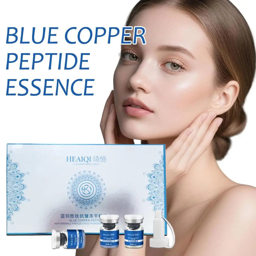GHK-Cu High Purity 98% Blue Copper Peptide Essence Freeze-Dried Powder Set — Anti-Wrinkle Pore-Refining Skin Essence
