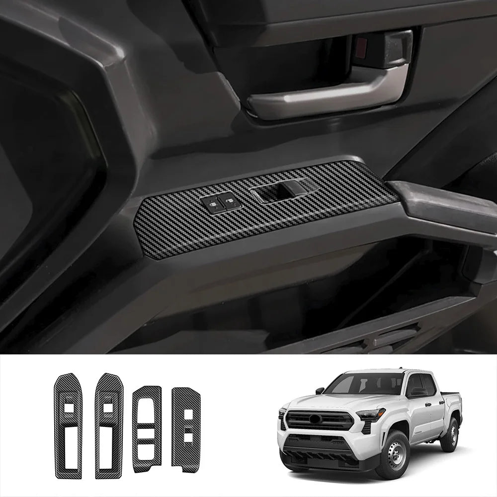 Fit for Toyota Tacoma 2024 2025 Interior Accessories Carbon Fiber Look Car Interior Cover Trim Panel Decoration Sticker