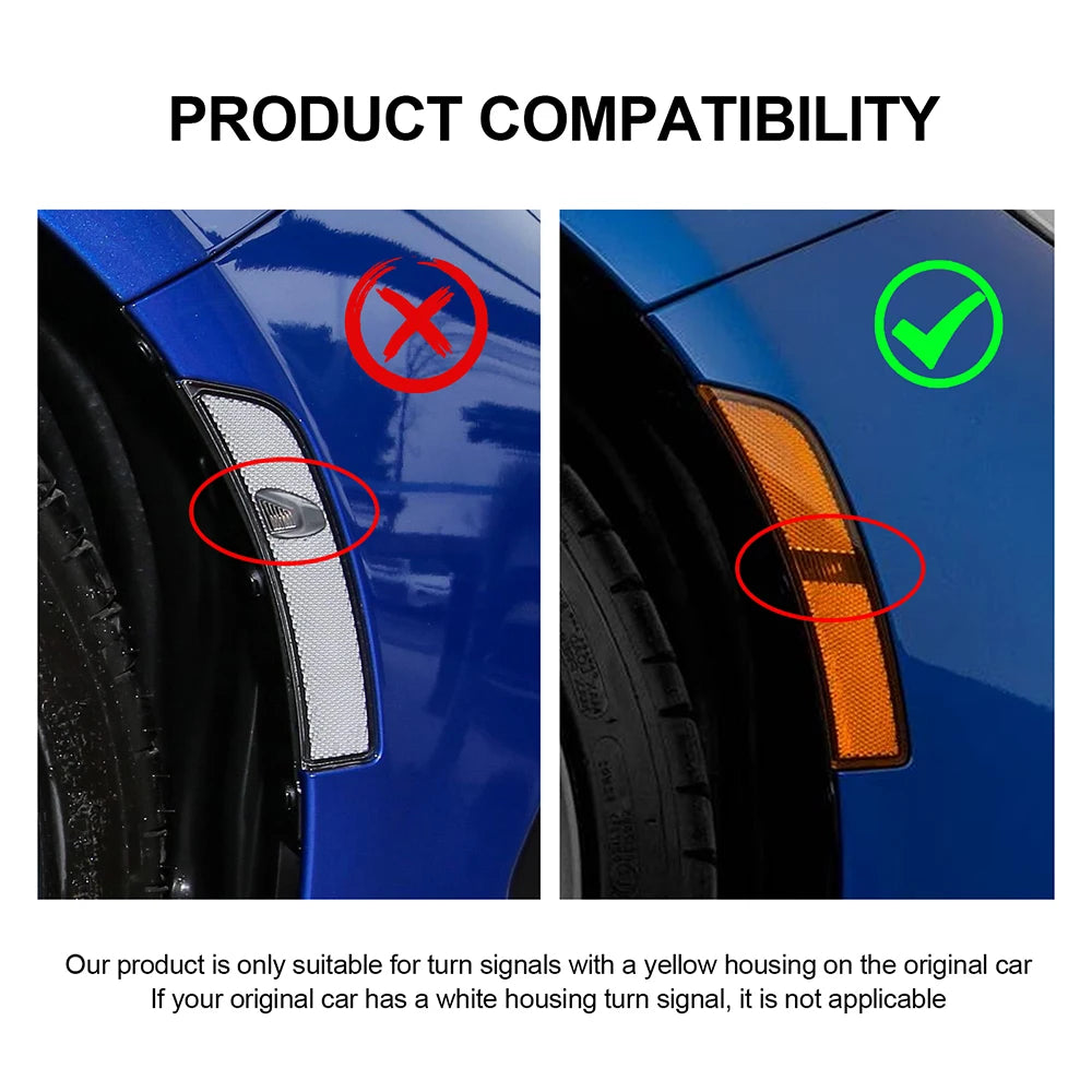 For USDM Subaru BRZ Toyota GR86 2021 2022 2023 2024 2025 LHD RHD Car Side Clearance Marker Light White Signal LED Indicator Lamp