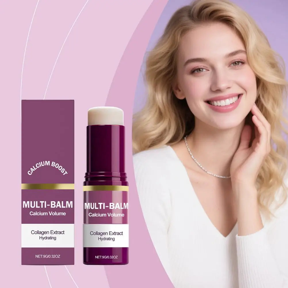 Calcium & Collagen Multi Balm Stick 9g – Anti-Wrinkle, Firming & Moisturizing for Eyes, Neck & Face | CPNP Certified | 1, 2 & 3 Pcs