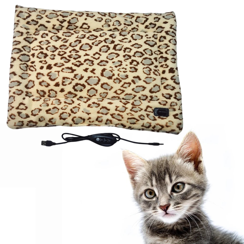 Waterproof Heated Pet Mat - Adjustable Temperature Plush – photo 3