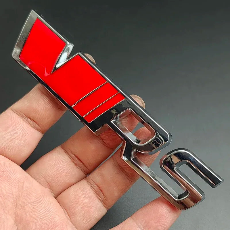 3D Metal VRS Logo Car Emblem Rear Tail Bumper Badge Sticker For Skoda Rapid Octavia 2 3 A5 RS Kodiaq Fabia Superb Accessories