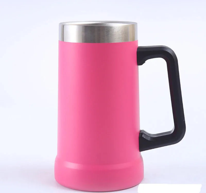 Free Name LOGO 24OZ Beer Wine Thermos Big Capacity Cups Insulated Tumbler Coffee Mug Vacuum Thermos Cup Coffee Tumbler Egg Shape