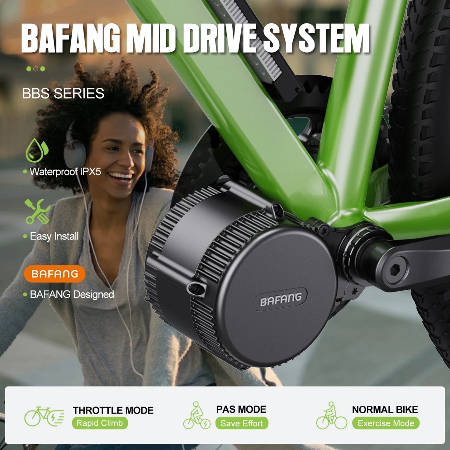 Bafang 750W 48V Motor Kit Complete Set Electric Bike Middle Drive 8fun BBS02 BBS02B eBike Conversion Kit Central Bicycle Engine
