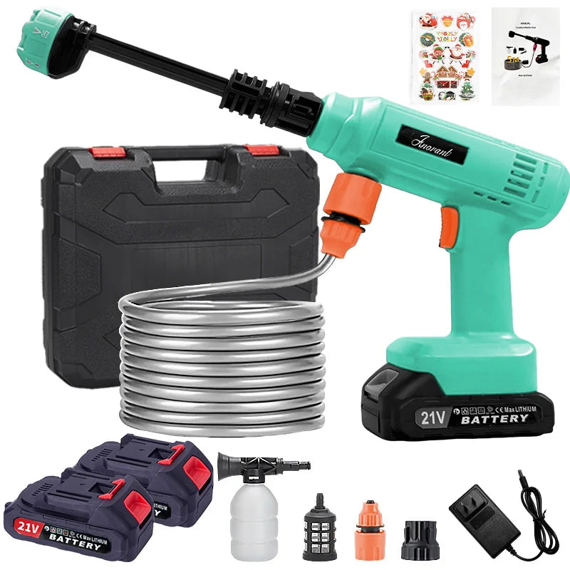 Cordless Portable Pressure Washer — High-Pressure Car & Garden Spray Gun Kit