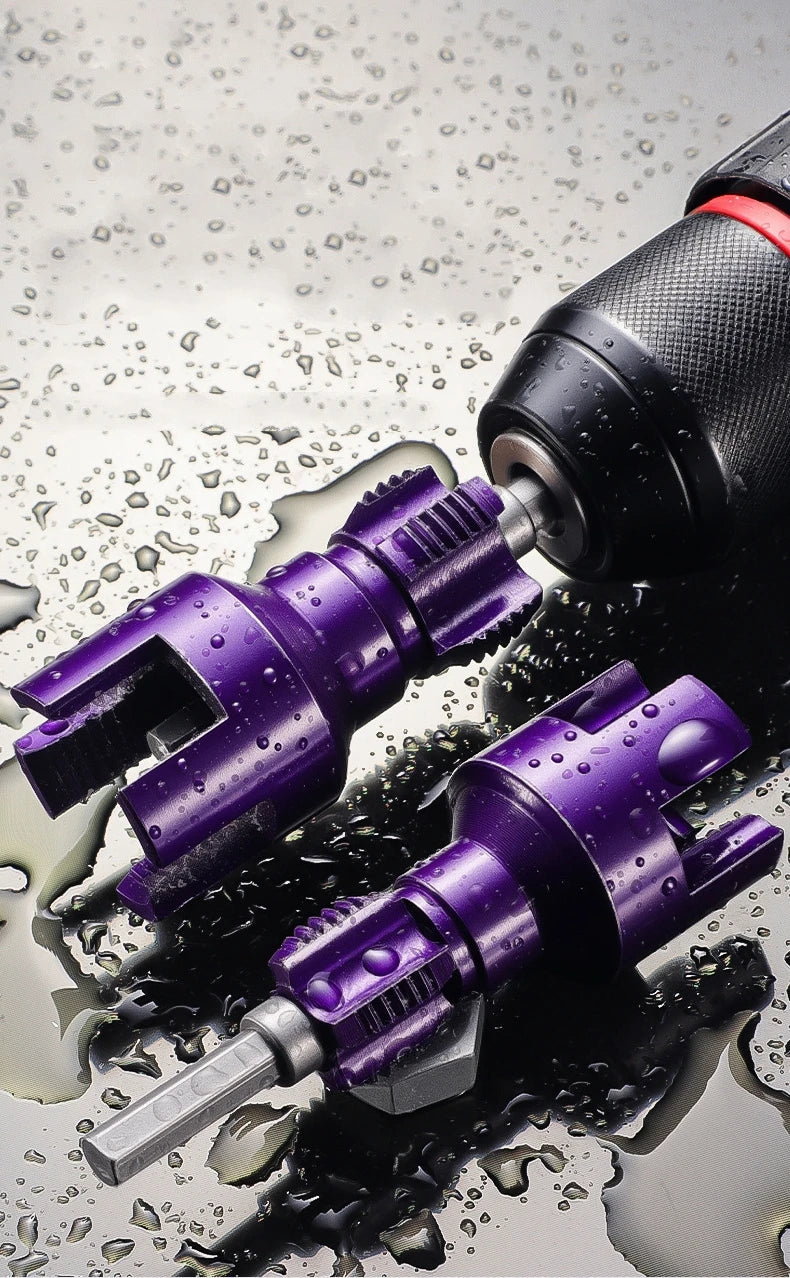 Pipe Threading Tool with Taps and Dies — Hex Shank Internal and External Thread Cutter