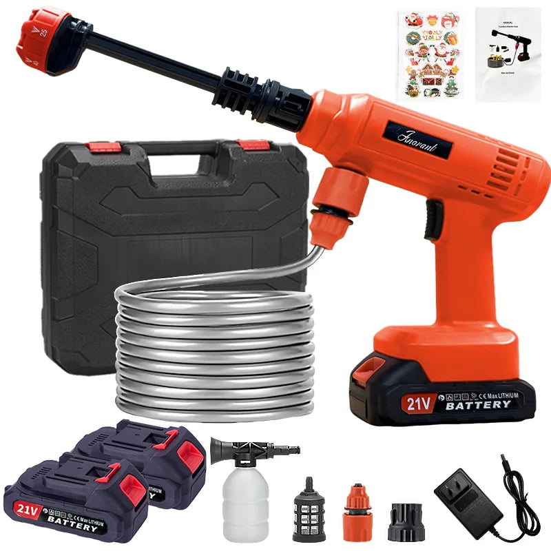 Cordless Portable Pressure Washer — High-Pressure Car & Garden Spray Gun Kit