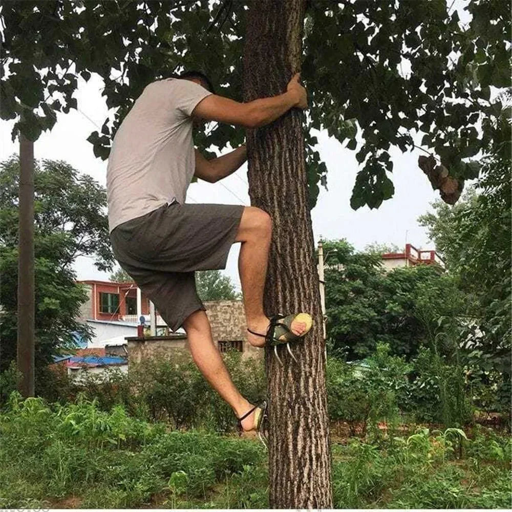 Tree Climbing Spikes — 5-Claw Steel Pole Climbing Gaffs, Adjustable