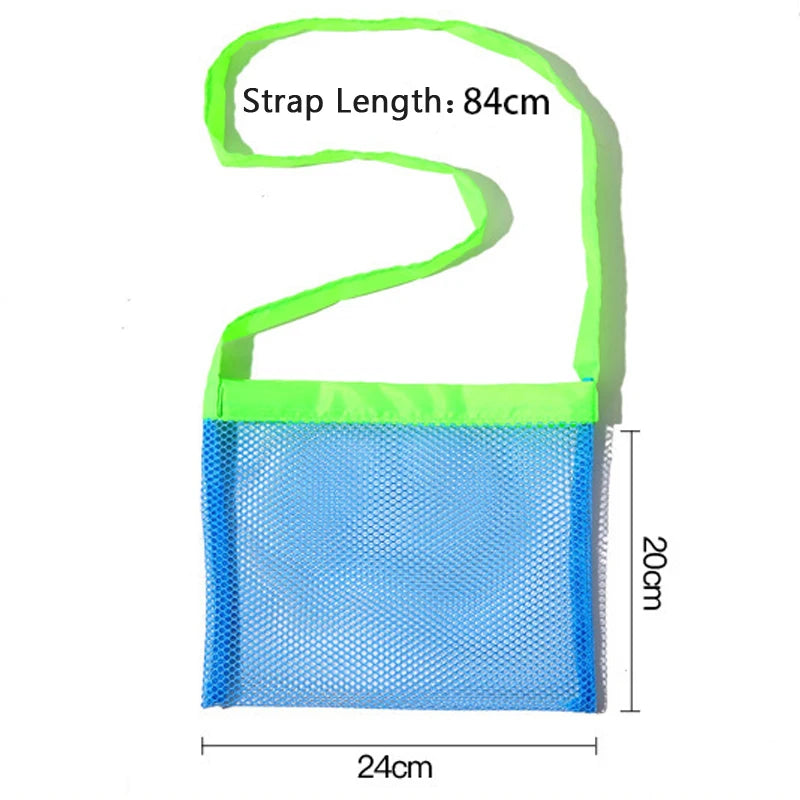 Ultralight Outdoor Mesh Beach Bag For Kids Children Beach Shells Toys Clothes Pocket Toy Storage Organiser Foldable Portable Bag