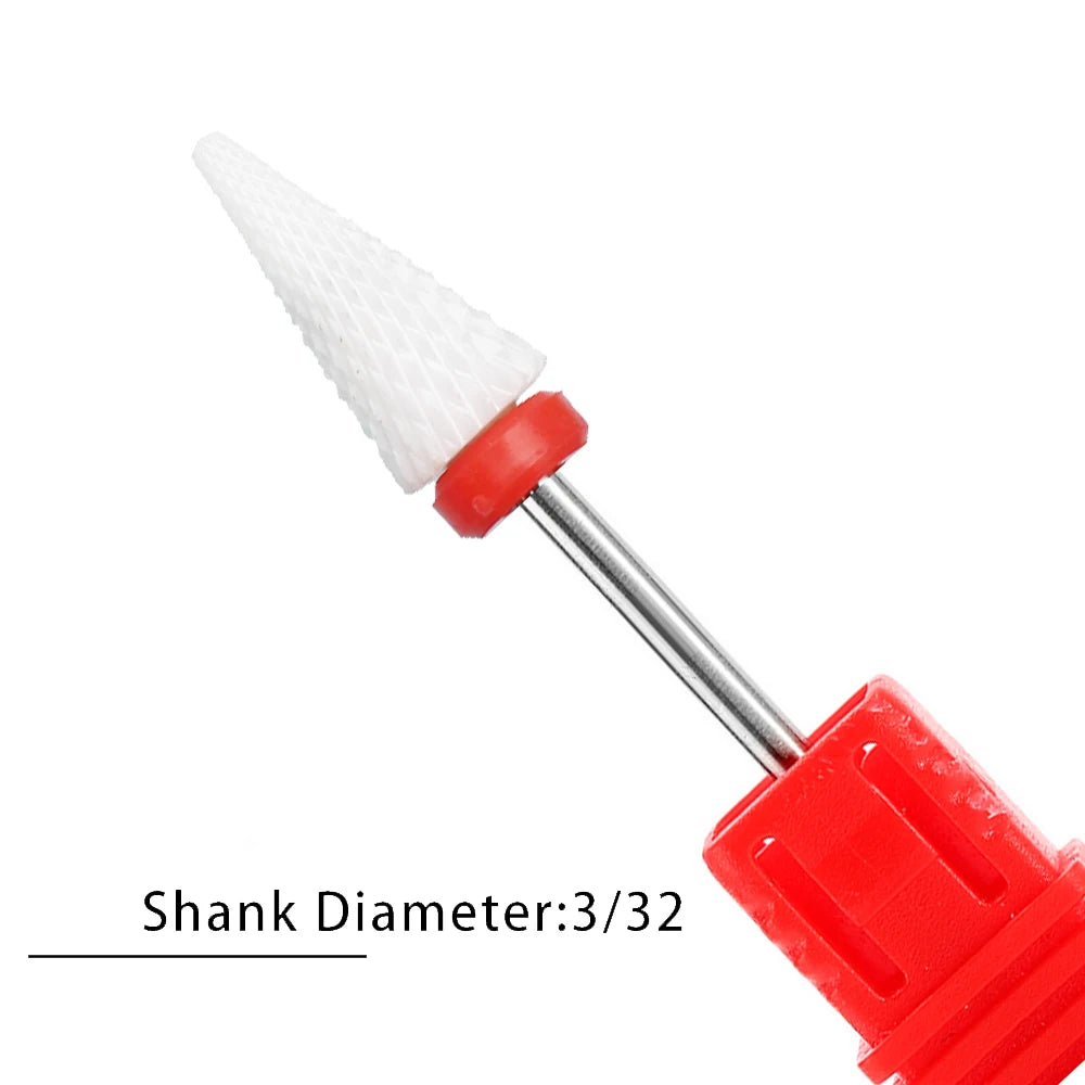 Nail Drill Bits Flame Ceramic Cutters for Manicure Electric Pedicure Nail Bits Gel Polish Remover Files Burr Nail Accessories
