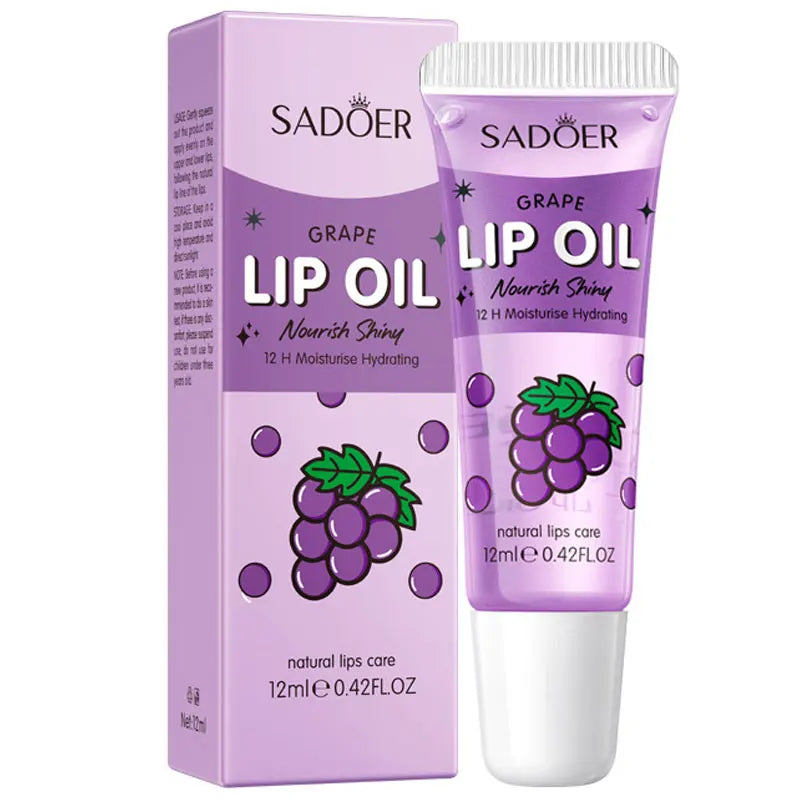 SADOER Strawberry Peach Lip Scrub Exfoliating Dead Skin Removal Dark Lip Fading & Moisturizing Hydrating Lip Balm Oil