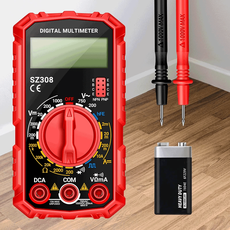 Digital MultimeterAC/DC Current Voltage Resistance Meter Meter Electrician LCD Backlight Ohm Square Wave Test tools ANENG SZ308