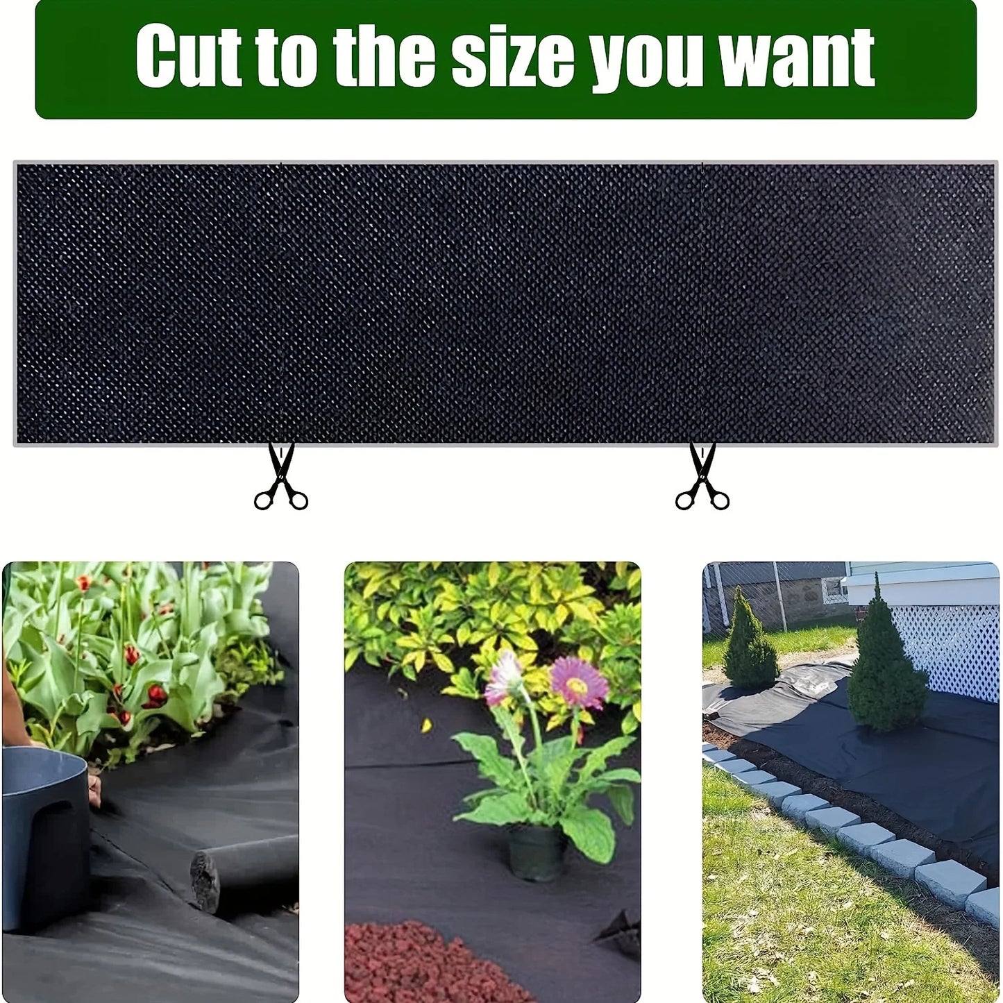 1 Pack, Heavy Duty Non-Woven Weed Barrier Fabric for Effective Weed Control in Your Garden