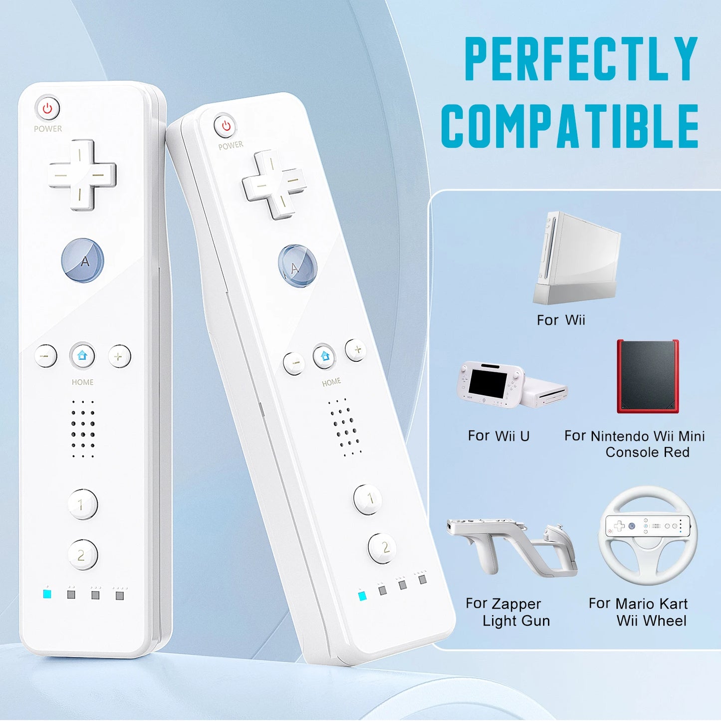 Controllers for Nintendo Wii/Wii U Left/Right 2in1 Motion Plus Controller Wireless Remote Control Gamepad Video Game Accessories