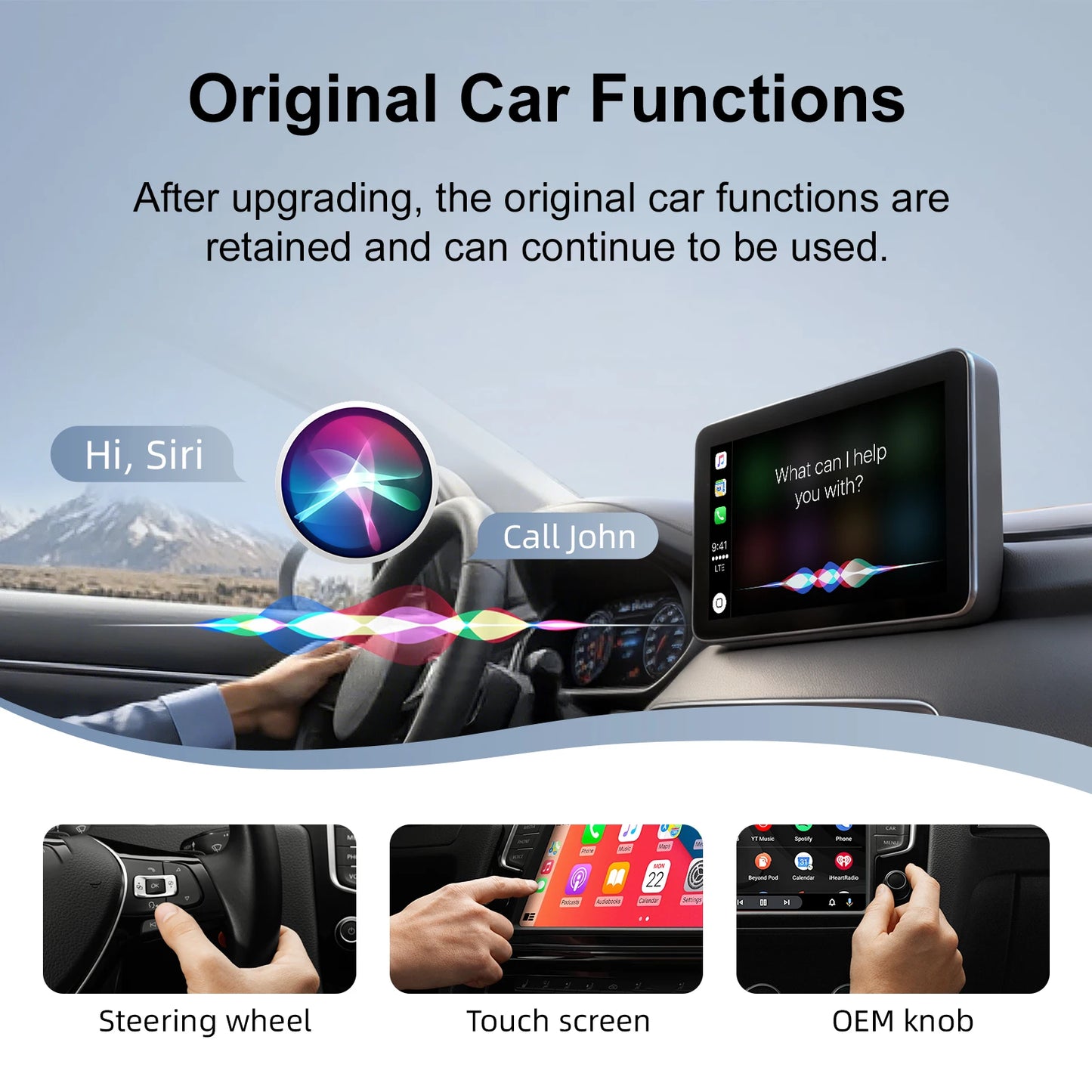 Ezonetronics 2-in-1 Wireless CarPlay & Android Auto Adapter — for Factory Wired-CarPlay Cars