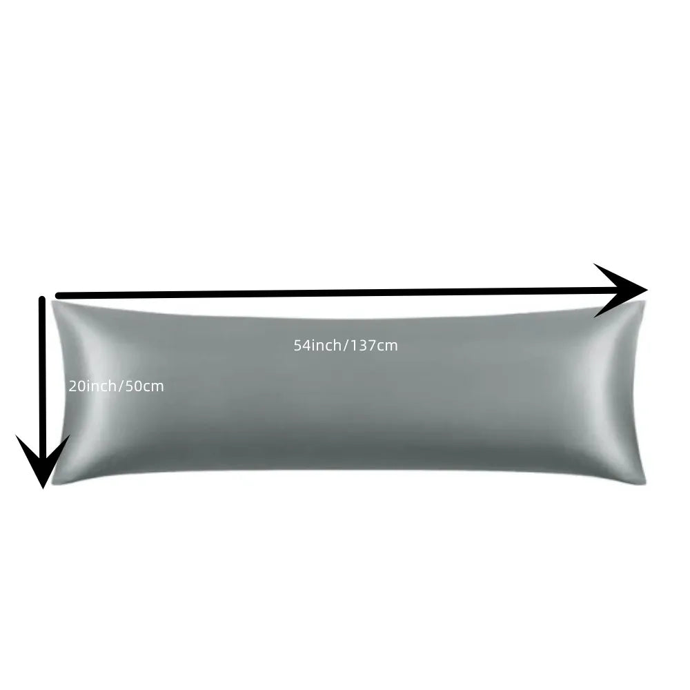 1pc Luxurious Satin Pillowcase for Hair and Skin Care Soft, Silky, Long Body Pillow Cover for Bedroom,Hotel, and Home Decor