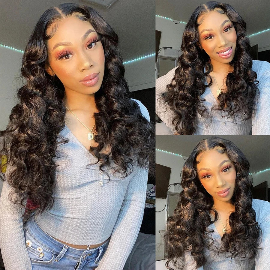 Brazilian Raw 12A Loose Wave Human Hair Bundles 100% Unprocessed Double Weft Weave Hair Extensions #1B 1/2/3/4 Body Wave Bundles