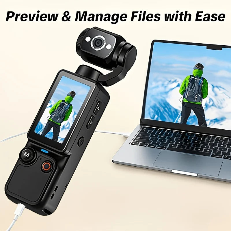 4K Ultra-Light Sports Camcorder with Tripod & 32GB Memory