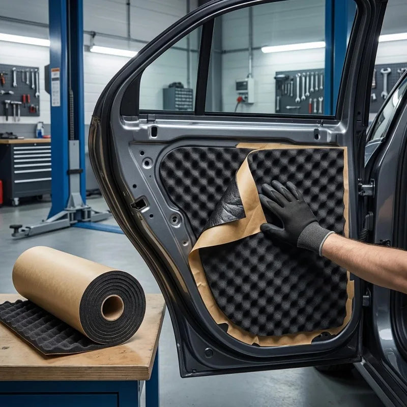 Car Self-adhesive Sound-absorbing and Shock-absorbing Insulation Foam Auto Hood Sound Insulation and Mute Material
