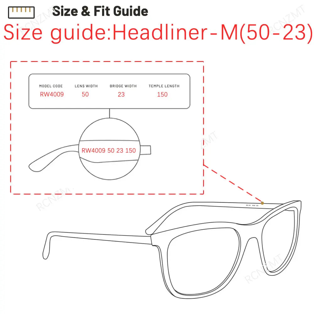 For Ray Ban Meta Lens Replacement Transitions RW4006/4008 Wayfarer Headliner Anti Blue Prescription Lenses Accessories
